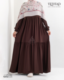 فستان أدوار - بني